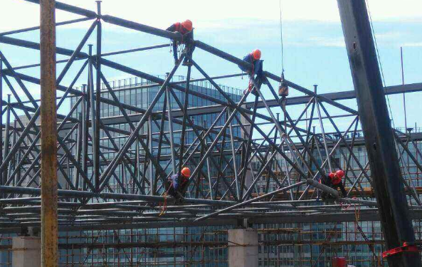 桂林论钢结构网架装配的步履和相关关注变乱